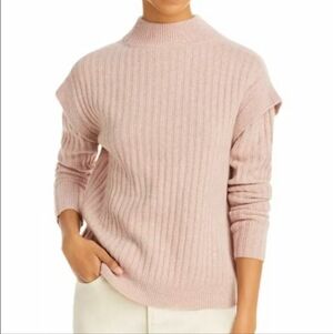 Bloomingdales Cashmere ribbed Mock Neck Sweater